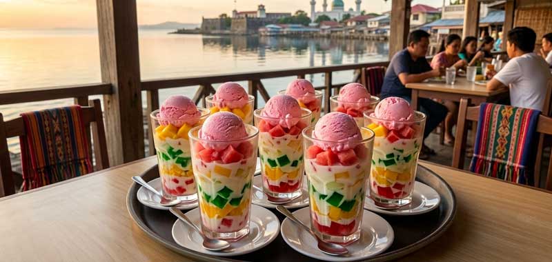 Knickerbocker, a Chavacano fruit dessert, Zamboanga City
