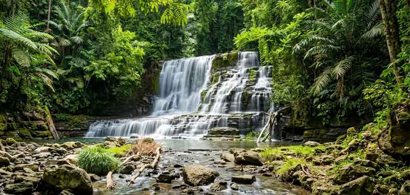 Merloquet Falls, a two-tier waterfall in Zamboanga City