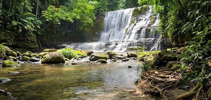 Two-tier cascade of Merloquet Falls, Zamboanga City