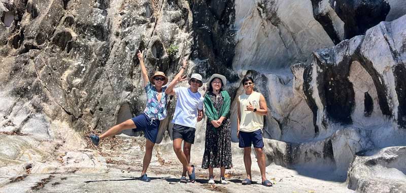 Trekking the rock formations on Bisaya-Bisaya Island, Zamboanga City